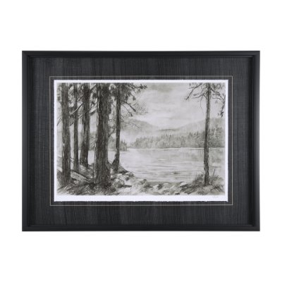 14561 - West coast chronicles I by Mercana Studio Hand Embellished Framed Art Print Matted under Glass