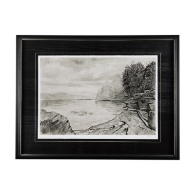 14562 - West coast chronicles II by Mercana Studio Hand Embellished Framed Art Print Matted under Glass