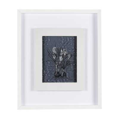 14565 - Botanical sketches V (Blue) by Mercana Studio Hand Embellished Framed Art Print Matted under Glass