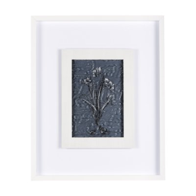 14567 - Botanical sketches III (Blue) by Mercana Studio Hand Embellished Framed Art Print Matted under Glass