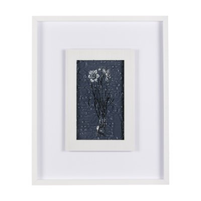 14570 - Botanical sketches II (Blue) by Mercana Studio Hand Embellished Framed Art Print Matted under Glass