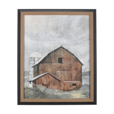 14603 - Old Barn I by Mercana Studio a Hand Embellished Textured Framed Art Print