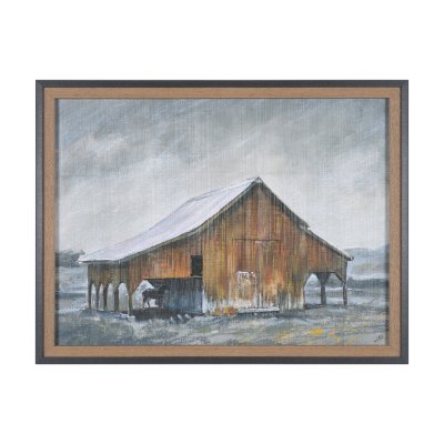 14605 - Old Barn III by Mercana Studio a Hand Embellished Textured Framed Art Print