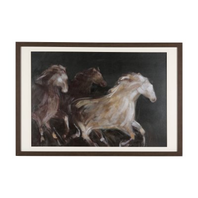 14641 - Running Wild - Speed by Mercana Studio Hand Embellished Textured Framed Art Print Matted under Glass