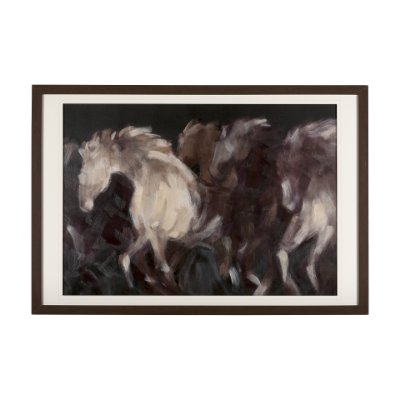 14642 - Running Wild - Quick by Mercana Studio Hand Embellished Textured Framed Art Print Matted under Glass