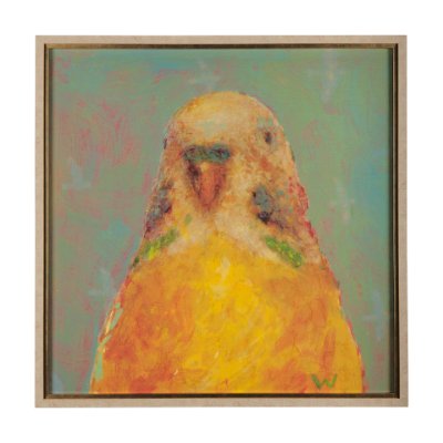 14647 - Pop Birds - Flit by Mercana Studio a Hand Embellished Textured Framed Art Print Matted under Glass
