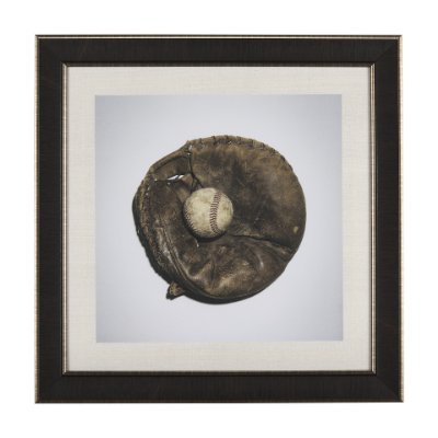 14663 - Double Play IV by Mercana Studio a Hand Embellished Textured Framed Photo Art Print Matted under Gla