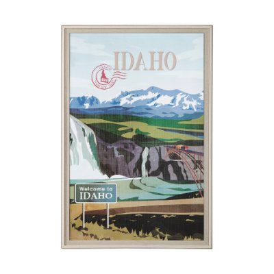14667 - Idaho Go USA (XL) by Mercana Studio a Hand Embelished Decograph Framed Art Print under Glass