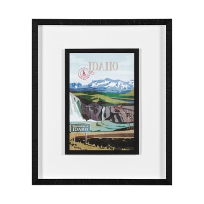 14664 - Idaho Go USA (M) by Mercana Studio a Framed Art Print Matted under Glass
