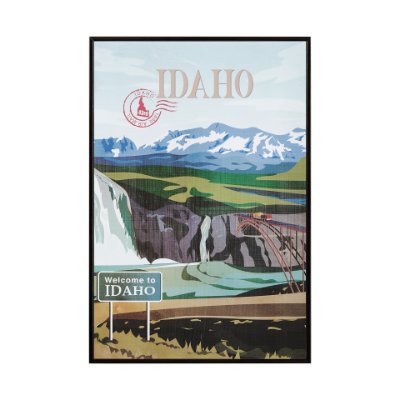 14665 - Idaho Go USA (SM) by Mercana Studio a Hand Embellished Decograph Framed Art Print