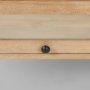 69748 - Arelius 49.5"L Rectangular Light Brown Wood w/ Black Metal Base Display Coffee Table