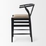 70193 - Trixie Black Wood Frame w/ Dark Taupe Fabric Seat Counter Stool