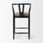 70193 - Trixie Black Wood Frame w/ Dark Taupe Fabric Seat Counter Stool