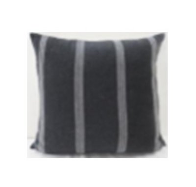 71095-CFD - Jayme 14x26 Gray/White Striped Cotton Lumbar Pillow Cover w/Filler