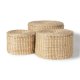 70231 - Kailini Set of 3 Nesting Seagrass & Palm Leaf Boxes with Lids 