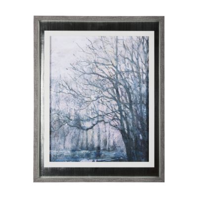 14754 - A Fresh Winter Morning II by Mercana Studio Hand Embellished Framed Art Print Matted under Glass