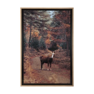 14781 - Forest Crossing by Mercana Studio a Hand Embellished Textured Framed Photo Art Print Matted under Gl