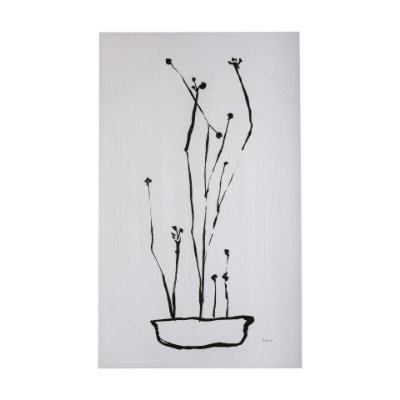 102421-S - Organic Line Drawing I by Mercana Studio a Hand Embellished Textured Canvas