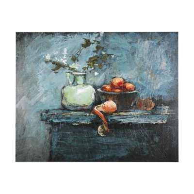 102458-S - Still Life with Tangerine by Mercana Studio a Hand Embellished Textured Canvas