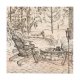 102483-S - Fireside III by Mercana Studio a Hand Embellished Textured Canvas