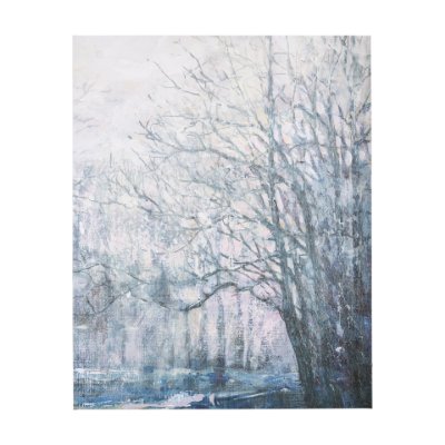 102500-S - A Fresh Winter Morning II by Mercana Studio a Hand Embellished Textured Canvas