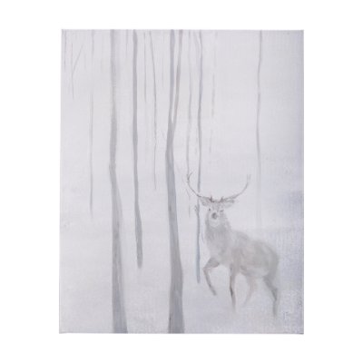 102468-L - A Winter Day in Forest II by Mercana Studio a Hand Embellished Textured Canvas