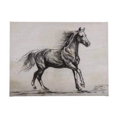 102457-L - Old West Collection V ( Horse Sketch) by Mercana Studio a Hand Embellished Textured Canvas