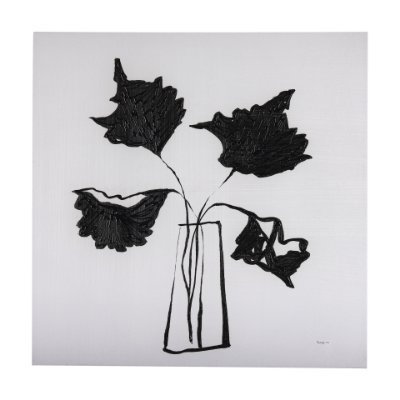 102422-S - Organic Line DrawingII by Mercana Studio a Hand Embellished Textured Canvas