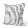 70321 - Jenna 22x22 Cream w/ Black Print Linen Square Decorative Pillow Cover