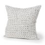 70313 - Jayden 22x22 Cream w/ Black Print Linen Square Pillow Cover