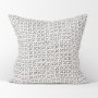 70313 - Jayden 22x22 Cream w/ Black Print Linen Square Pillow Cover