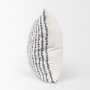 70321 - Jenna 22x22 Cream w/ Black Print Linen Square Decorative Pillow Cover