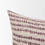 70324 - Jenna 14x26 Beige w/Merlot Print Linen Lumbar Decorative Pillow Cover