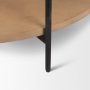 69924-AB - Larkin Marble Top w/ Brown Wood Shelf Round Coffee Table