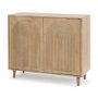 Picture of 69952 - Tucker Light Brown Wood w/ Carved Arch Pattern 2 Door Accent Cabinet