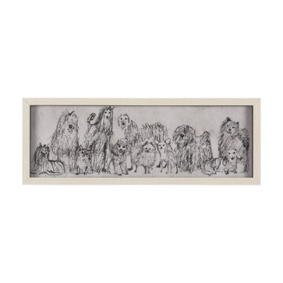 14838 - Three Buddies by Mercana Studio a Hand Embellished Textured Framed Art Print Matted under Glass