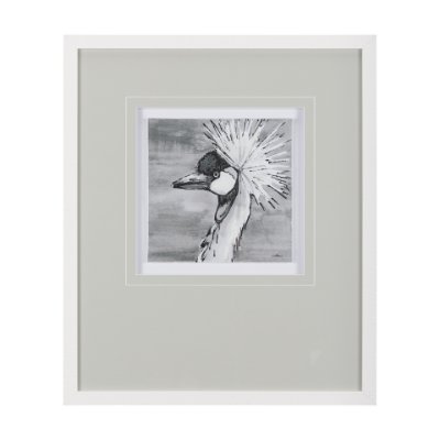 14846 - Bird Portrait Sketch II by Mercana Studio Hand Embellished Framed Art Print Matted under Glass