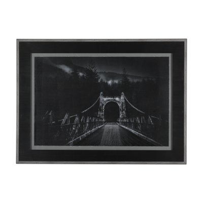 14877 - Alexandra Bridge by Chad Mackay a Hand Embellished Textured Framed Photo Art Print Matted under Glas