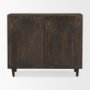 69953 - Tucker Dark Brown Wood w/ Carved Arch Pattern 2 Door Cabinet