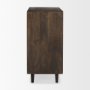 69953 - Tucker Dark Brown Wood w/ Carved Arch Pattern 2 Door Cabinet