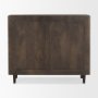 69953 - Tucker Dark Brown Wood w/ Carved Arch Pattern 2 Door Cabinet