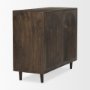 69953 - Tucker Dark Brown Wood w/ Carved Arch Pattern 2 Door Cabinet