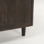 69953 - Tucker Dark Brown Wood w/ Carved Arch Pattern 2 Door Cabinet