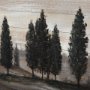 70372 - Tuscan Cypress 60x36 Hand Painted on Wood Oil Painting