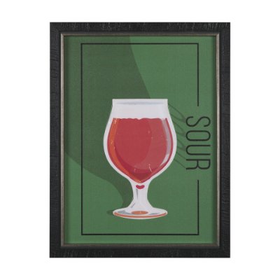 14914 - Beer Poster Sour by Mercana Studio a Hand Embellished Textured Framed Art Print