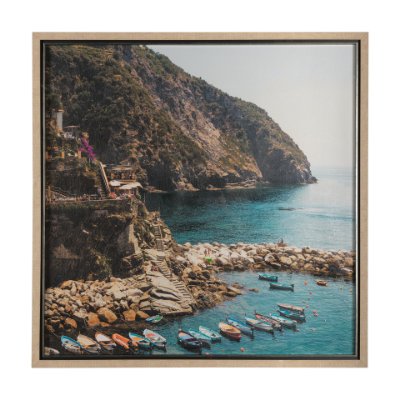 14942 - Cliffside View by Mercana Studio a Hand Embellished Textured Framed Art Photo Matted under Glass