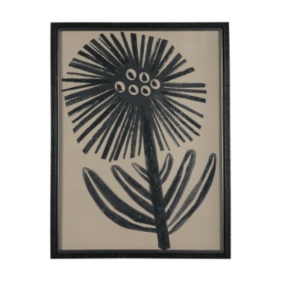 14950 - Simple Floral - Bloom by Mercana Studio Hand Embellished Textured Framed Art Photo Matted under Glas