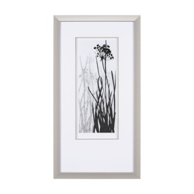15010 - Floral Silhouette I by Mercana Studio Hand Embellished Textured Framed Art Print Matted under Glass