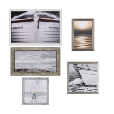 15016 - Seaside Vacation III by Mercana Studio a Hand Embellished Textured Framed Art Print