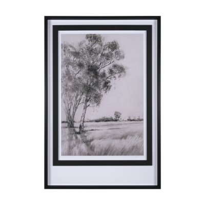 15044 - Serene View by Mercana Studio a Hand Embellished Textured Framed Art Print Matted under Glass